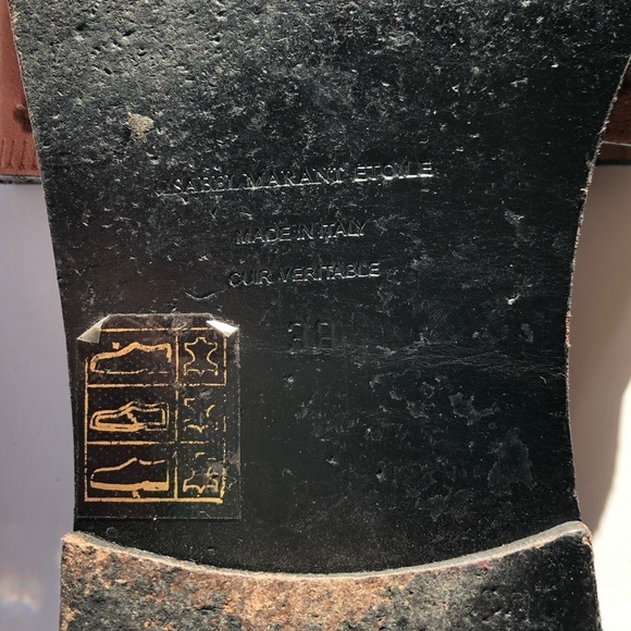 Isabel Marant Etoile Jiany Cognac Cut Out Leather Slide Sandals 38 - Picture 11 of 13